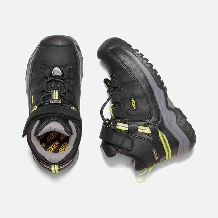 Little Kid's Targhee  Waterproof Hiking Boot Black Steel Grey - Image 4
