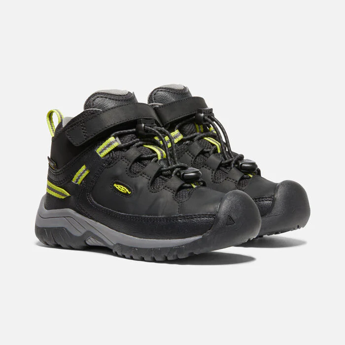 Little Kid's Targhee  Waterproof Hiking Boot Black Steel Grey - Image 6