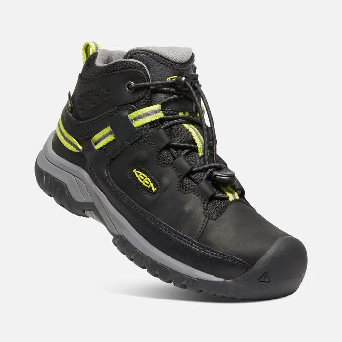 Big Kid's Targhee  Waterproof Hiking Boot Black Steel Grey - Image 3