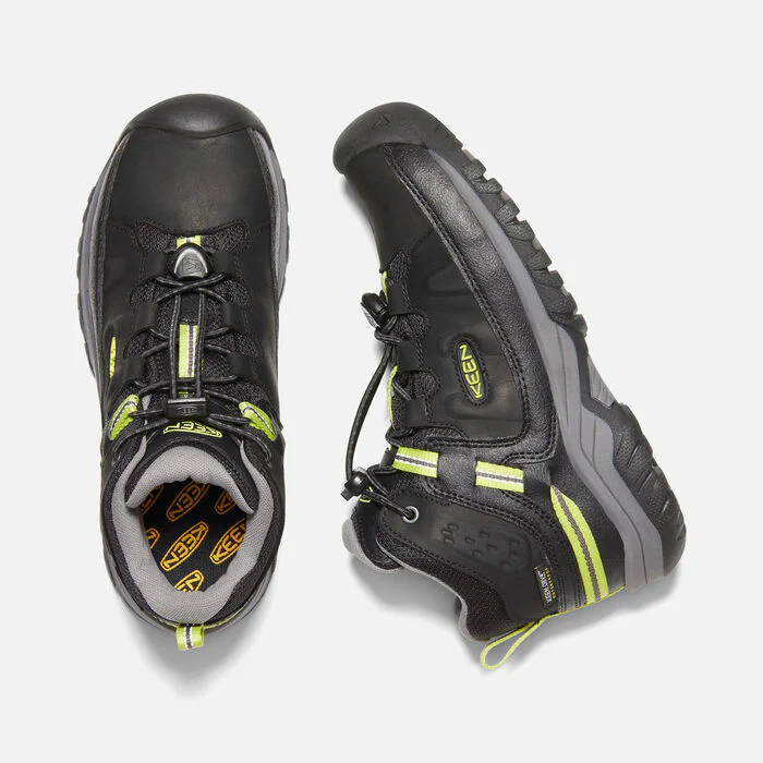 Big Kid's Targhee  Waterproof Hiking Boot Black Steel Grey - Image 4