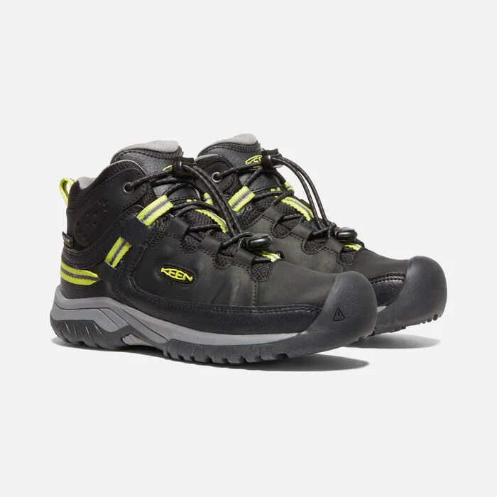 Big Kid's Targhee  Waterproof Hiking Boot Black Steel Grey - Image 6